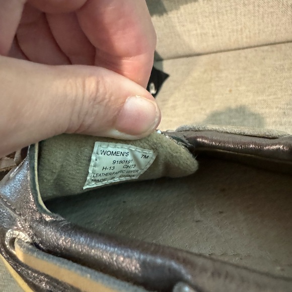 Sperry Top Sider Loafer Platinum Gray Glitter Sparkle Size 7M - Picture 8 of 8